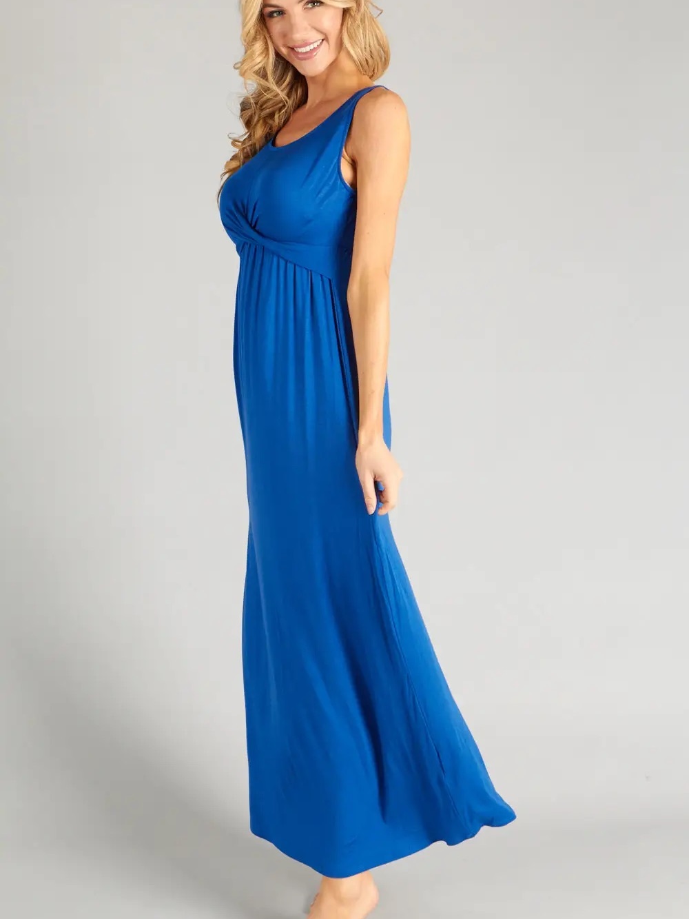 AB Studio Royal Blue Sleeveless Maxi Dress